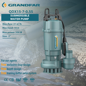 Grandfar QDX 220V 0.75HP 550w High Water <b>Pump</b> Clean 8m Head <b>Submersible</b> Drainage <b>Pumps</b> QDX15-7-0.55 Deep Well <b>Submersible</b> AC Pow - Product Image 1