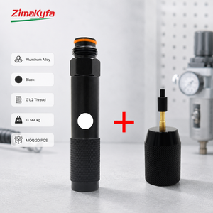Co2 Adapter Setup 12g CO2 Capsule <b>Air</b> Tool Quick Filling <b>Charger</b> G1/2 Thread Aluminum Alloy Black Refill 0.144kg Universal Use - Product Image 5
