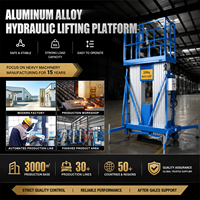 Plateforme élévatrice verticale hydraulique à mât unique en aluminium TAIGANG, élévateur domestique, plateforme mobile antidérapante, roues en caoutchouc solide