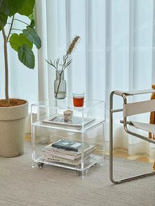 <span class=keywords><strong>Table</strong></span> d'appoint moderne en <span class=keywords><strong>plexiglas</strong></span> acrylique pour chambre à coucher ou salon <span class=keywords><strong>Table</strong></span> basse <span class=keywords><strong>de</strong></span> chevet pour hôtels ou appartements - Product Image 3