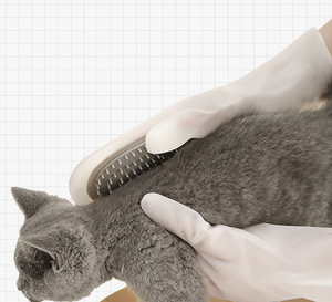 Gants de bain et de massage pour animaux de compagnie, gants de toilettage pour animaux de compagnie, en PVC écologique, imperméables, pour l'élimination des poils - Product Image 6