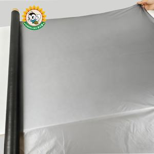 Garten-Bienen-Insektenschutz Bodentemperaturregulierung UV-Lichtreflexion Unkrautbekämpfung Bio Silber-Schwarz Mulchfolie - Product Image 4