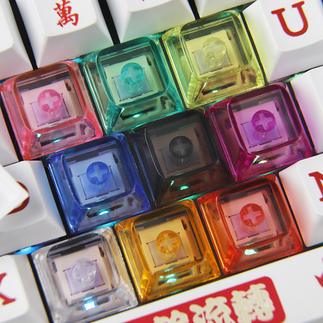 Wholesale Transparent PC Keycaps XDA 1U 1X Blank Mechanical Keyboard Keycaps