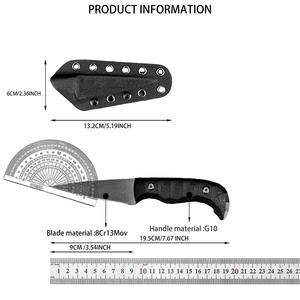 Cuchillo de Hoja Fija de Alta Dureza para Camping y Caza, Hoja 8Cr13Mov, Mango G10, Cuchillos para Senderismo y Pesca al Aire Libre, Herramienta Multifuncional EDC - Product Image 5
