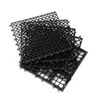 Carreaux de terrasse en bois extérieurs interlock carreaux de terrasse pour patio balcon base en plastique