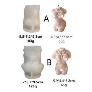 Molde de Silicona <span class=keywords><strong>para</strong></span> Velas y Pasteles con Forma de Cuerpo de <span class=keywords><strong>Mujer</strong></span> Europea, 2 Patrones Clásicos y Populares en 3D - Product Image 2