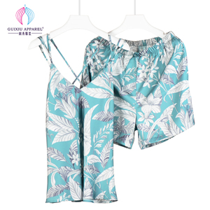 2 Suit Pijamas Set Femme Sexy Satin Lingerie Set Chemise Pajama for Women <strong>Silk</strong> <strong>Ladies</strong> <strong>Pyjamas</strong> GX2908011 - Product Image 1