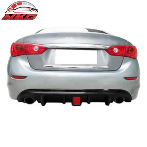 Difusor de Parachoques Trasero para Infiniti Q50 2014-2017, Labio con Impresión de Fibra de Carbono, Luz de Freno LED, Accesorios para Automóviles - Product Image 2