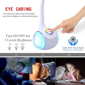 Modern USB Speaker <b>LED</b> Dome Table <b>Lamp</b> Adjustable Gooseneck Eco-Friendly Color-Changing Night <b>Light</b> Touch Control Bedside Use - Product Image 4