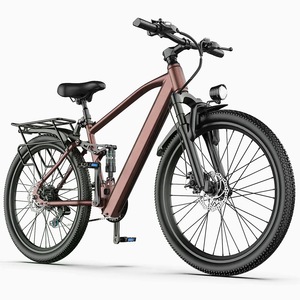 Bicicleta Urbana para Adultos de Acero con Motor de 26 Pulgadas, Batería de Litio de 36V 8AH, Transmisión de 21 Velocidades, Motor en la Rueda Trasera, Doble Suspensión y Frenos de Disco Dobles - Product Image 4