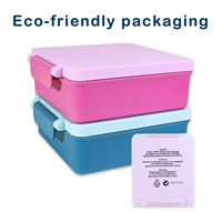 Boîte à lunch portable grande capacité sans BPA pour enfants, ensemble isotherme en plastique PP de qualité alimentaire avec pot, cuillère et fourchette