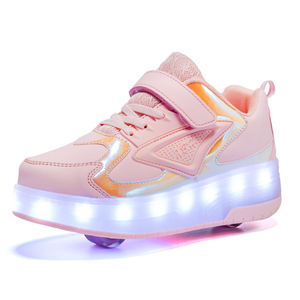 <span class=keywords><strong>Chaussures</strong></span> à roulettes lumineuses 2-en-1 OEM en gros, <span class=keywords><strong>chaussures</strong></span> à roulettes <span class=keywords><strong>Heelys</strong></span> rechargeables et clignotantes pour le patinage urbain - Product Image 6