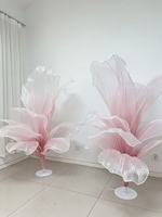Fleurs artificielles faites à la main en organza de fleurs géantes AI Design senior élégant et simple pour les photographies de décoration de mariage