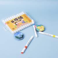 Nouveau Type stylo marqueur acrylique de peinture colorée professionnelle permanente pour l'artisanat de bricolage en bois de céramique de roche