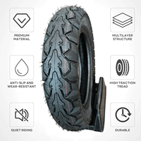 Neumático de Motocicleta Personalizado de Fábrica 350-10 T154, 50% Caucho Natural, Neumático Reforzado para Scooter, para Viajes por Calles de Ciudad, Safari y Excursiones