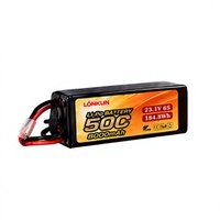 Paket Baterai Lithium Polymer LiPo LongKun 6S 23.1V 8000mAh 50C High Discharge untuk RC UAV Drone OEM/ODM