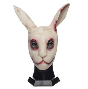 Manufacturer's best-selling holiday headset latex mask Bloody rabbit costume Halloween cosplay costume