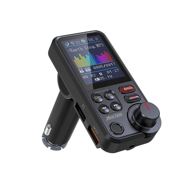 Multifunctional Car Charger with QC3.0 Fast Charging and Music Playback Capability