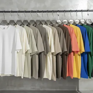 2024 Summer 100% Combed Cotton 260G Oversize White T Shirt Short Sleeve T-shirt For Men