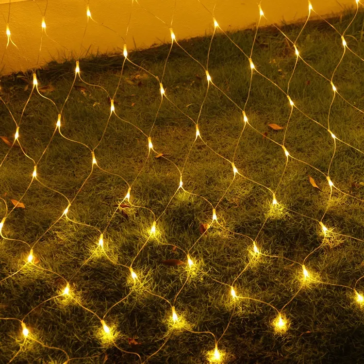 Luce esterna della stringa della maglia del cortile della festa nuziale della luce decorativa della fata di natale della tenda della finestra della ghirlanda della luce della rete dell'interno principale all'aperto