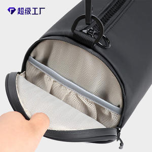 Super Factory Unisex Cylindrical Shoulder <b>Bag</b> Black <b>Waterproof</b> Detachable Strap Outdoor Sports <b>Crossbody</b> <b>Bag</b> - Product Image 4