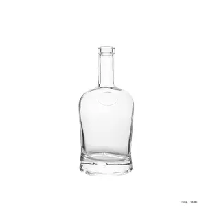 Fábrica direta 700ml rum gin tequila garrafas de vidro vazias para venda