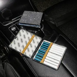 נייד נירוסטה סיגריות מקרה כיכר תיבת מקסימום קיבולת 20 PCS נשים בלינג אחסון תיבת של סיגריות