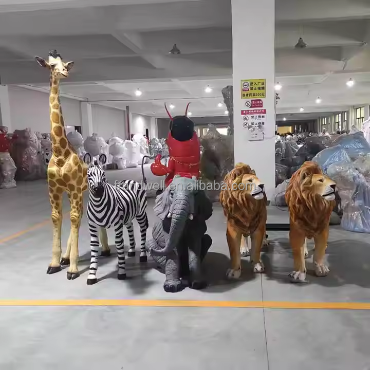 Large Stuffed Giraffe Sculpture Giant Safari Animal Decor OEM