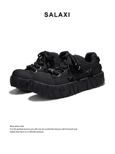 Zapatillas Deportivas Clásicas de Plataforma Negras con Diseño de Estrellas, de Cuero Genuino, para Caminar, Moda Urbana, Primavera-Otoño - Product Image 4