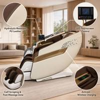 Fauteuil de massage intelligent à commande vocale IA, 135 cm, avec rail SL, zéro gravité, compression chaude et pétrissage pour massage corporel complet à domicile