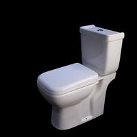 Medyag MFZ-41 WC moderne en céramique à double chasse, deux pièces, universel, avec siège carré et fonction de lavage par aspiration