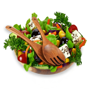 Lớn Sinh Thái Thân Thiện Bán Buôn Gỗ Nhà Bếp Keo Gỗ Salad Bowl Set Với Bộ Đồ Ăn Fork Spoon Set - Product Image 6