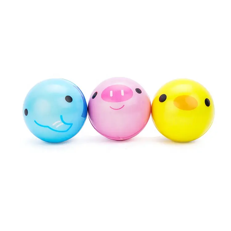Amazon Hot Selling Custom Logo 6.3 cm Animal Anti Stress PU Foam Stress Ball For Kids