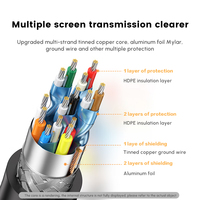 Ugreen CM270 HD-MI ke VGA, kabel tampilan Video konverter HD ke VGA 1080P/60Hz laki-laki ke Perempuan