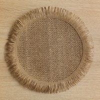 Sets de table décoratifs ronds en papier, tissés à la main pour table à manger