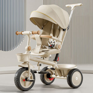 Tricycle de paysage élevé pour enfants bébé vélo avec <span class=keywords><strong>3</strong></span> <span class=keywords><strong>roues</strong></span> auvent en plastique poussette peut rouler sur se coucher multi-fonctionnalité - Product Image 5
