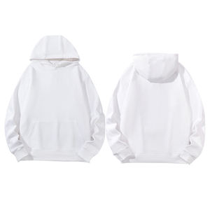 Y2K Logo personnalisé personnalisé blanc plaine Gym tirer sur noir coton lourd hommes sweats à capuche surdimensionnés fabricants - Product Image 6