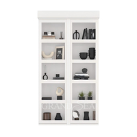 Porte-étagères en bois massif blanc pour intérieur, avec compartiment secret invisible, style porte escamotable Murphy