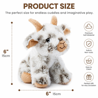 Peluche Chèvre Tachetée Assise en Coton PP et Tissu Polyester, Jouet Doux Personnalisé OEM ODM pour Enfants, Vente en Gros