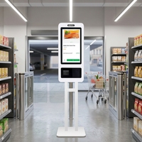 Sistema POS Compacto con Windows de 21.5/27 Pulgadas, Terminal de Pago y Pedidos Automatizados para Minoristas y Supermercados