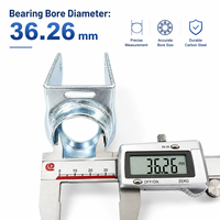 Support de roue pivotante industrielle robuste en acier au carbone zingué pour chariot et mobilier – Pièce de rechange
