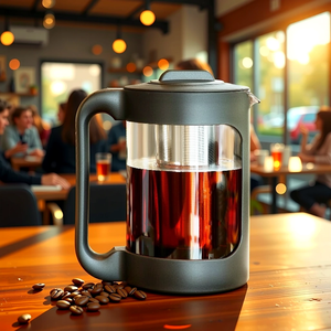 Chính thức hậu cần hỗ trợ độc đáo lạnh Brew Mason Jar Iced 1500ml Glass cà phê Maker 304 thép không gỉ Infuser nồi - Product Image 6