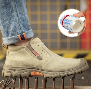 <span class=keywords><strong>Scarpe</strong></span> Antiscintilla in Pelle Scamosciata per Saldatori, Punta Composita Non Metallica, Calzature Protettive per Industria Meccanica e Lavoro - Product Image 4