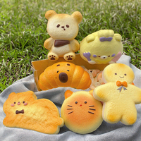 Jouet anti-stress en PU souple et moelleux style Xiaohongshu, imitation alimentaire, à rebond lent, pour enfants, sur le thème de la nourriture, pour filles