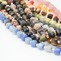 Nouvelles perles de pierre cubique naturelle facettée tactiles de 6-7 mm, perles de pierres précieuses de Chine/Guatemala pour la fabrication de bijoux DIY