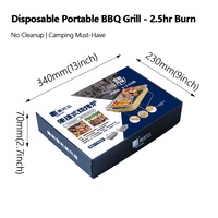 C330/2700 Outils de barbecue pour pique-nique en plein air, camping, plaque en aluminium jetable instantanée, mini-grill portable
