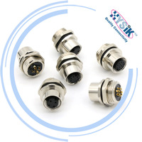 Conector M12 de 5 Pines, Recto, con Conexión Trasera, Hembra/Macho, para Sensor Exterior