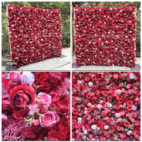Décorations murales de fleurs artificielles en tissu de soie rose, faites à la main, ensemble complet personnalisé sur le thème vert pour mariage, remise de diplôme et rentrée scolaire