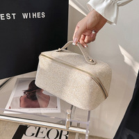 Grande trousse de toilette de voyage, sac à maquillage brillant et scintillant, trousse de toilette portable, organisateur de maquillage brillant