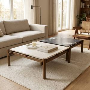 <span class=keywords><strong>Mesa</strong></span> de Centro Extra Ancha de <span class=keywords><strong>Madera</strong></span> Maciza, Duradera, de 180 cm, Perfil de Tablón, Tono Marrón Cálido, Mueble Moderno para Sala de Estar - Product Image 1